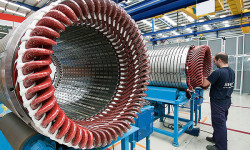 Winding of stators at the Ingeteam plant.