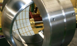 Fig. 10: Radial spherical plain bearings fitted with polyamide-PTFE sliding panels.