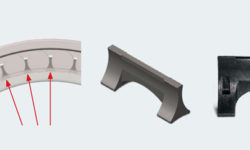 Fig. 4: Rodamientos de rodillos cilíndricos completamente llenos de rodillos que incorporan espaciadores poliméricos especiales. 