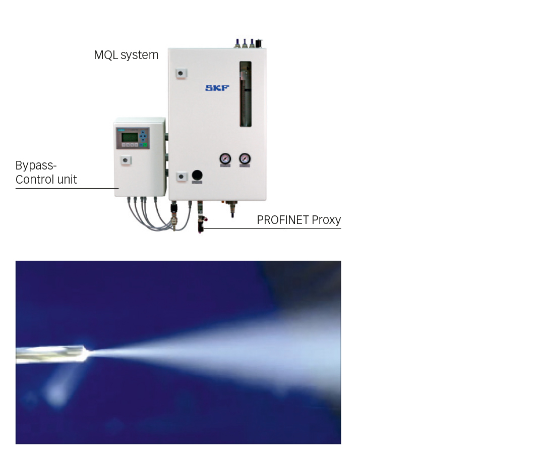 Fig. 7: upper: DigitalSuper with bypass control; lower: the uniform aerosol output (Image: Gühring).