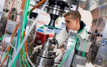 Testing at Laboratoire de Mécanique des Contacts et des Structures, a research lab at Institut National des Sciences Appliquées de Lyon in France.