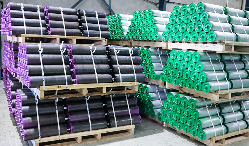 Rouleaux prêts à être livrés.