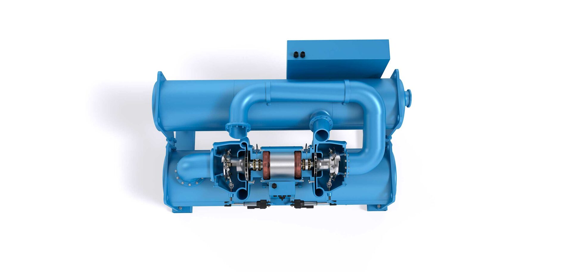 Pure refrigerant lubrication technology in oil-free centrifugal compressors