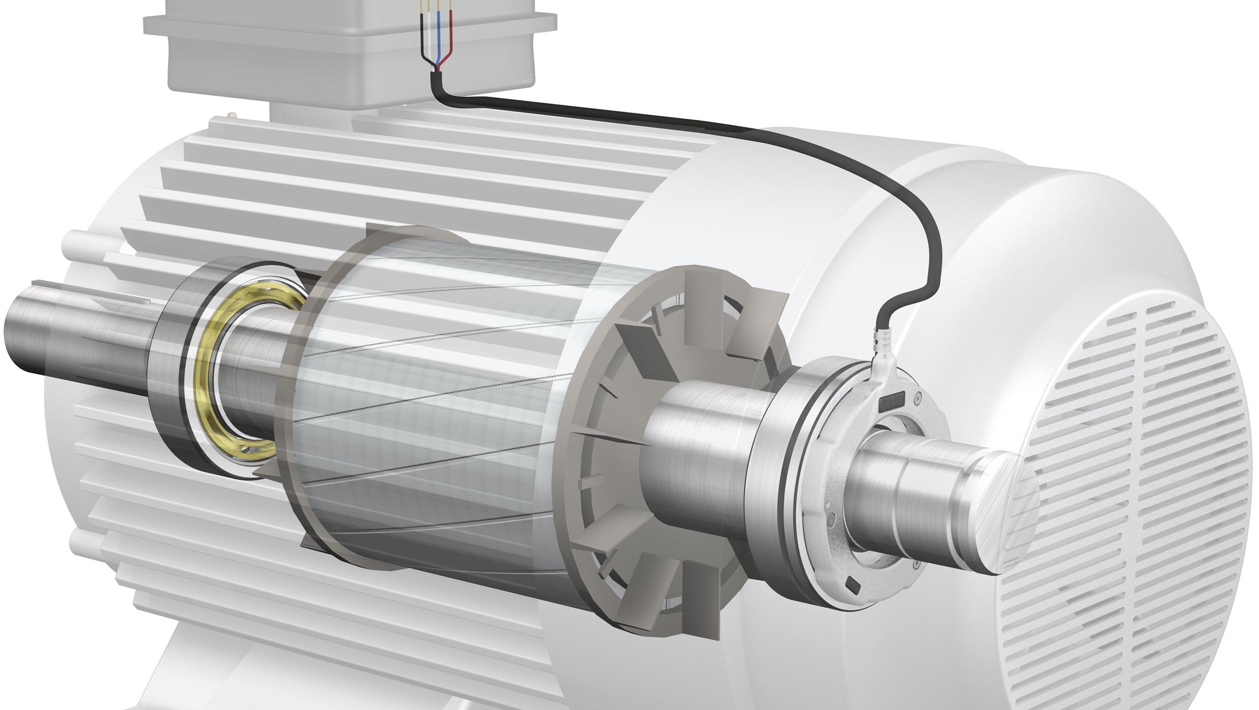 Electric motor fitted with sensorised bearing