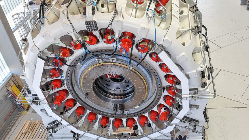 The largest test rig – view from the top.