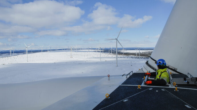 The BlaikenVind wind farm is located in northern Sweden, on the 65th parallel north.