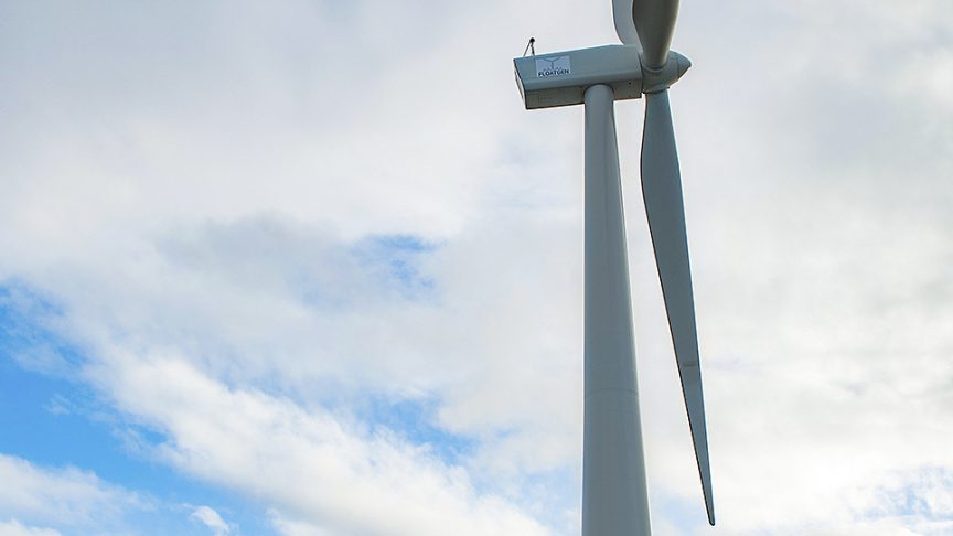 Floatgen风力发电机可安装在水深超过35-40米的海域。