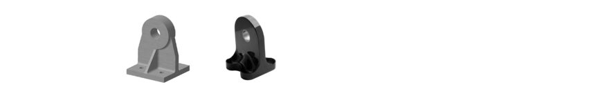 Рис. 7: Металлический фитинг и фитинг по технологии­ SKF Black Design.