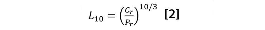 la durata di base di un cuscinetto a rulli conici si calcola con l’equazione
