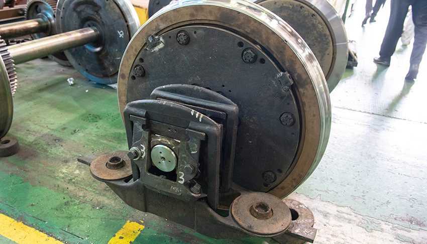 Boîte d’essieux équipée d’un roulement à rouleaux coniques SKF.