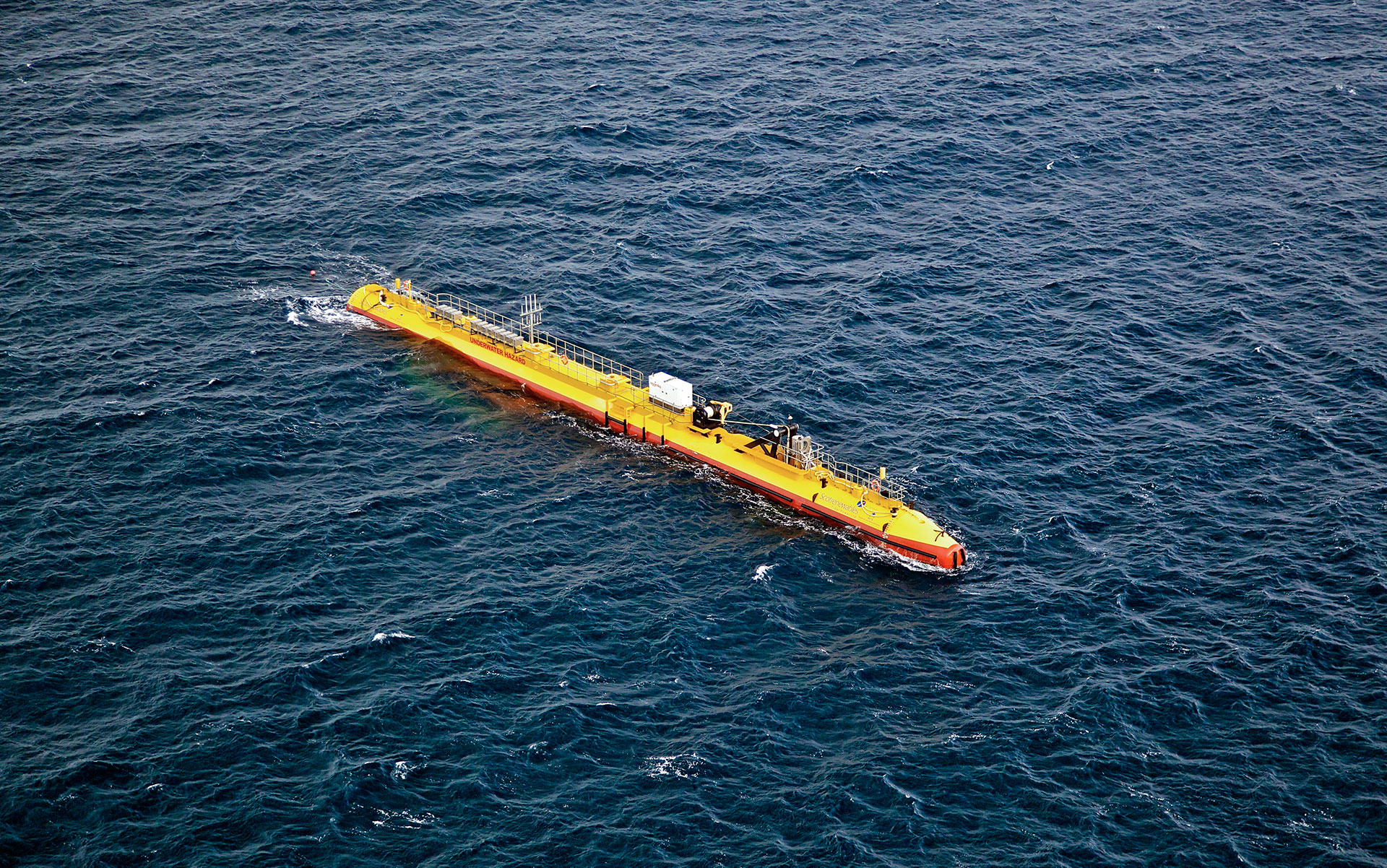 L’hydrolienne SR2000 d’Orbital Marine sur le site de l’European Marine Energy Centre dans les îles Orcades.